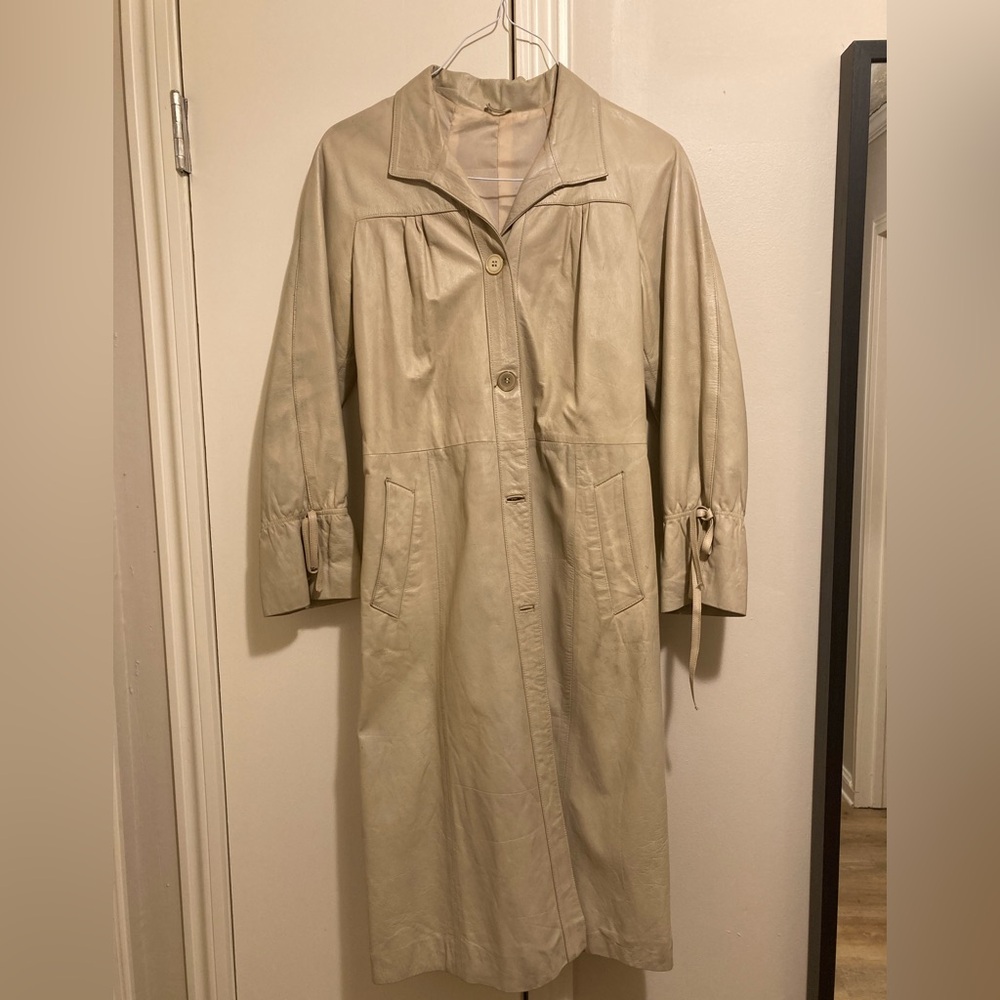 Vintage Leather Trench coat